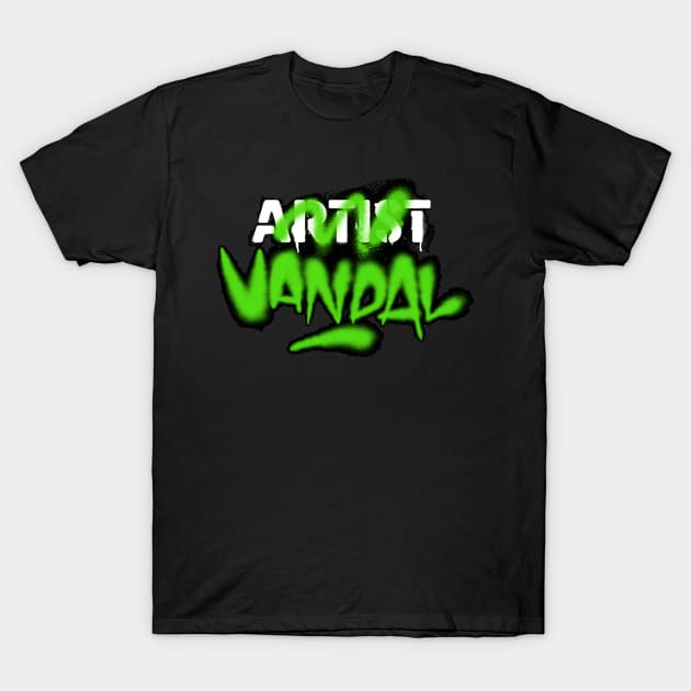 No Artist but Vandal Graffiti Tag T-Shirt by Snoe